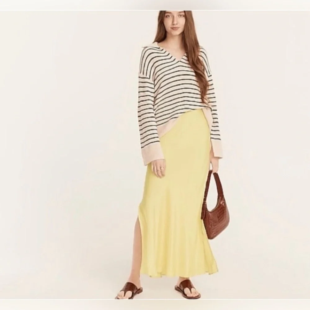 New ~ J. Crew Cupro-blend Flared Slip Skirt Size M